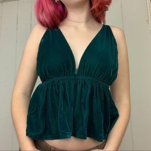 Urban Outfitters Velvet Green Tank
